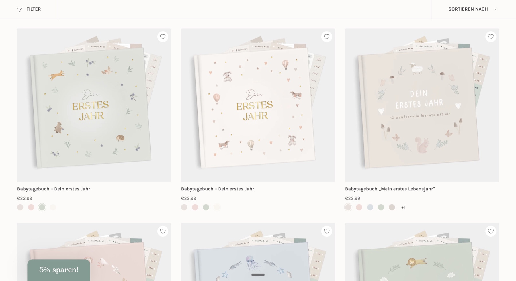 Mintkind Collection Page auf Shopify Plus